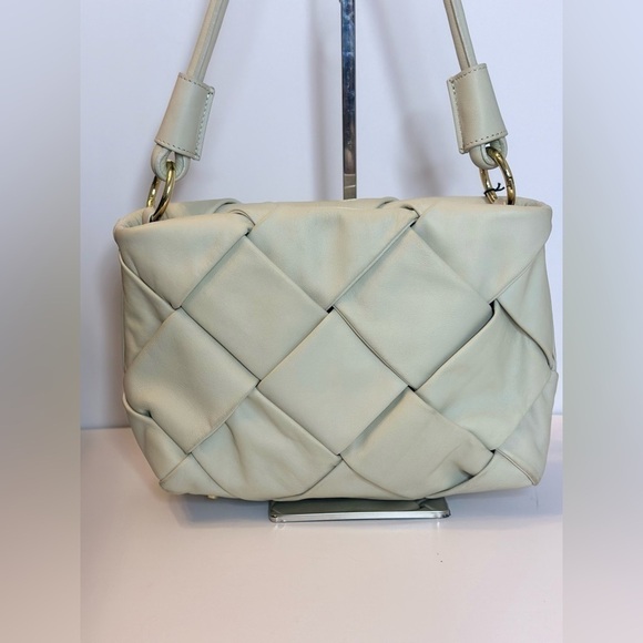 Isadora Leather Padded Woven Shoulder Bag - Picture 6 of 11